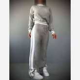 ست بلوز شلوار بافت بغل خط برند AX - کد ۲