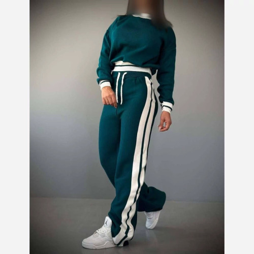 ست بلوز شلوار بافت بغل خط برند AX - کد ۱