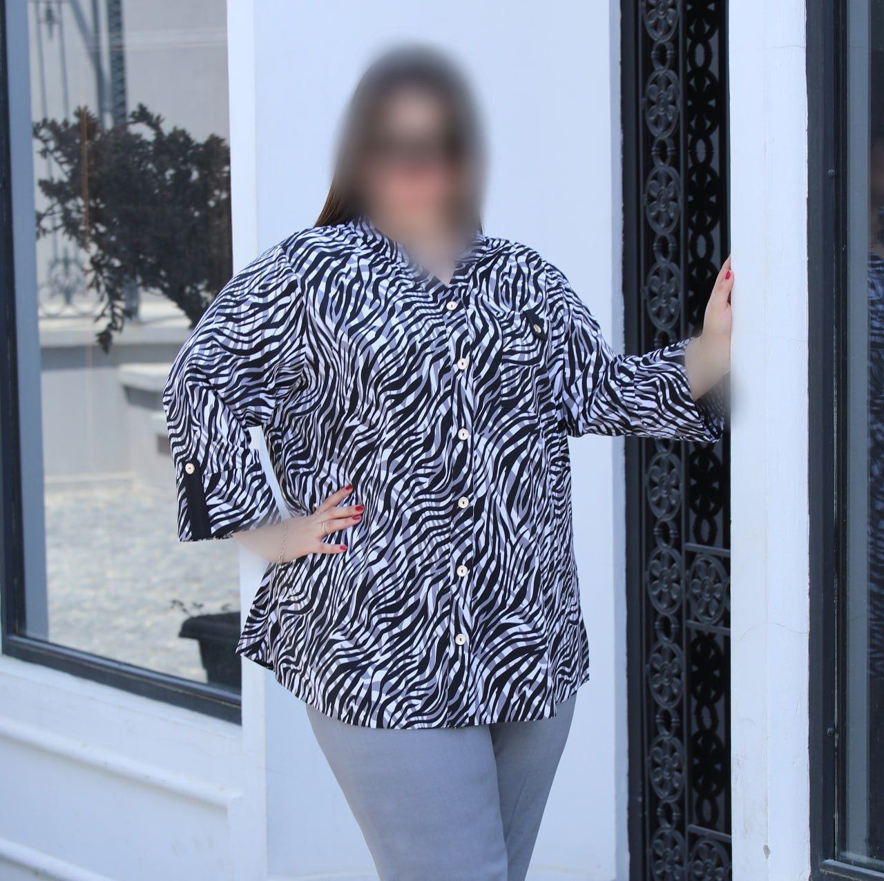 شومیز زنانه سایز بزرگ مدل مبینا کد ۷