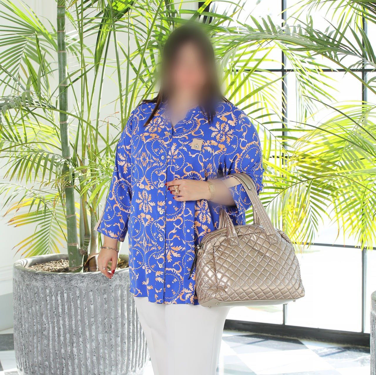 شومیز زنانه سایز بزرگ مدل مبینا کد ۱