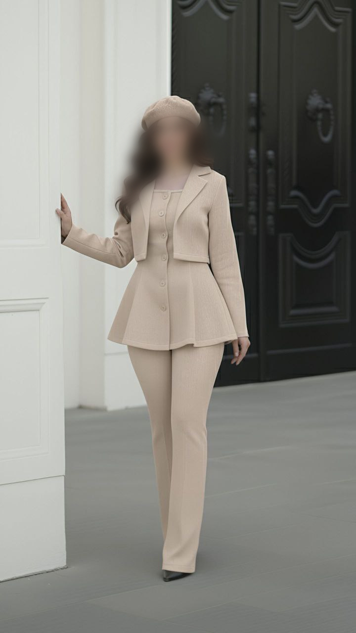 ست کت،سارافون،شلوار و کلاه برت (با هم و تک)