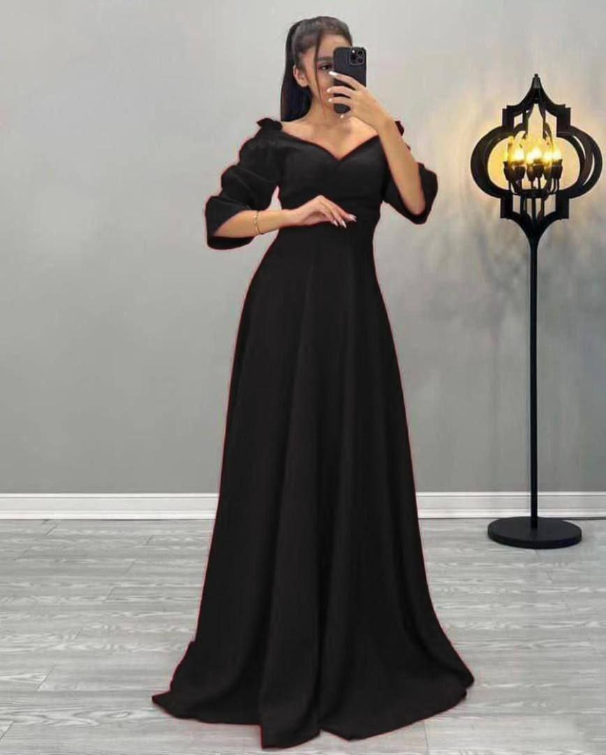 پیراهن ماکسی یقه چپ و راستی مجلسی