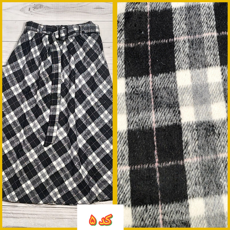 دامن چارخونه پشمی کد ۵