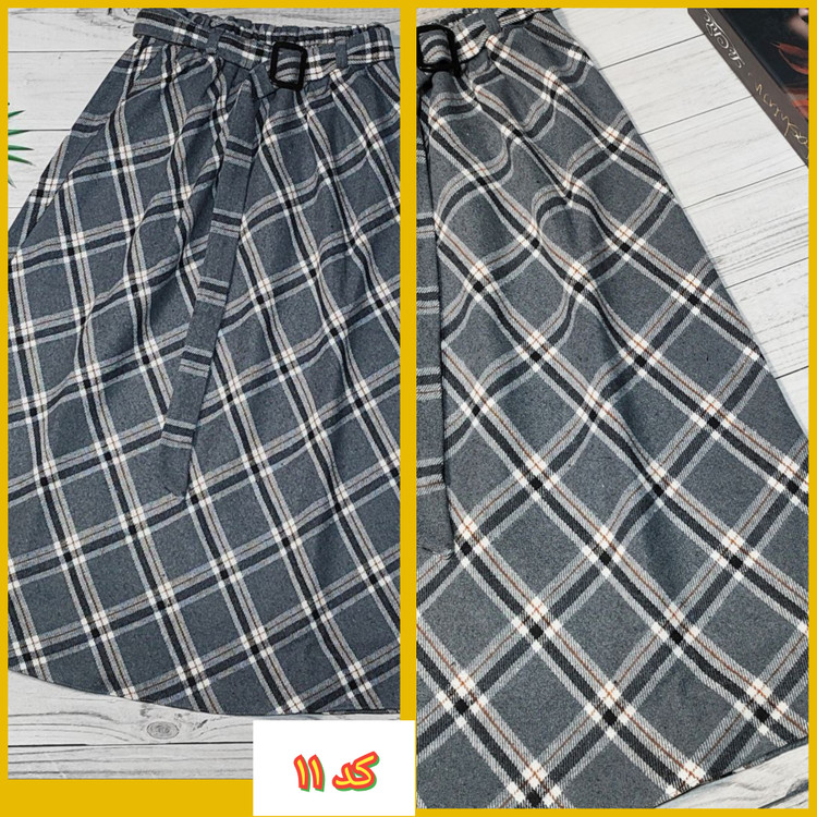 دامن چارخونه پشمی کد ۱۱