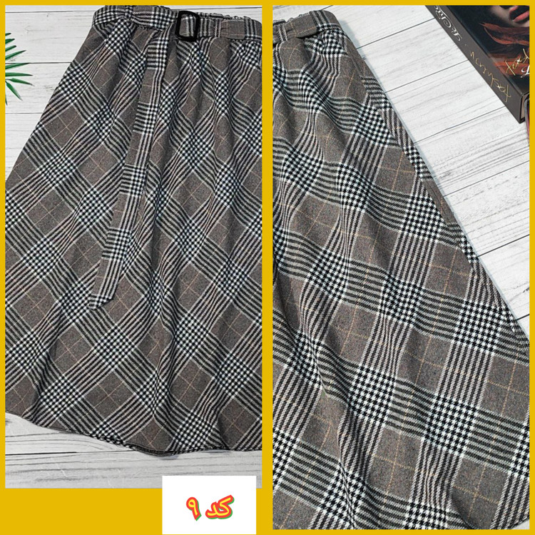 دامن چارخونه پشمی کد ۹