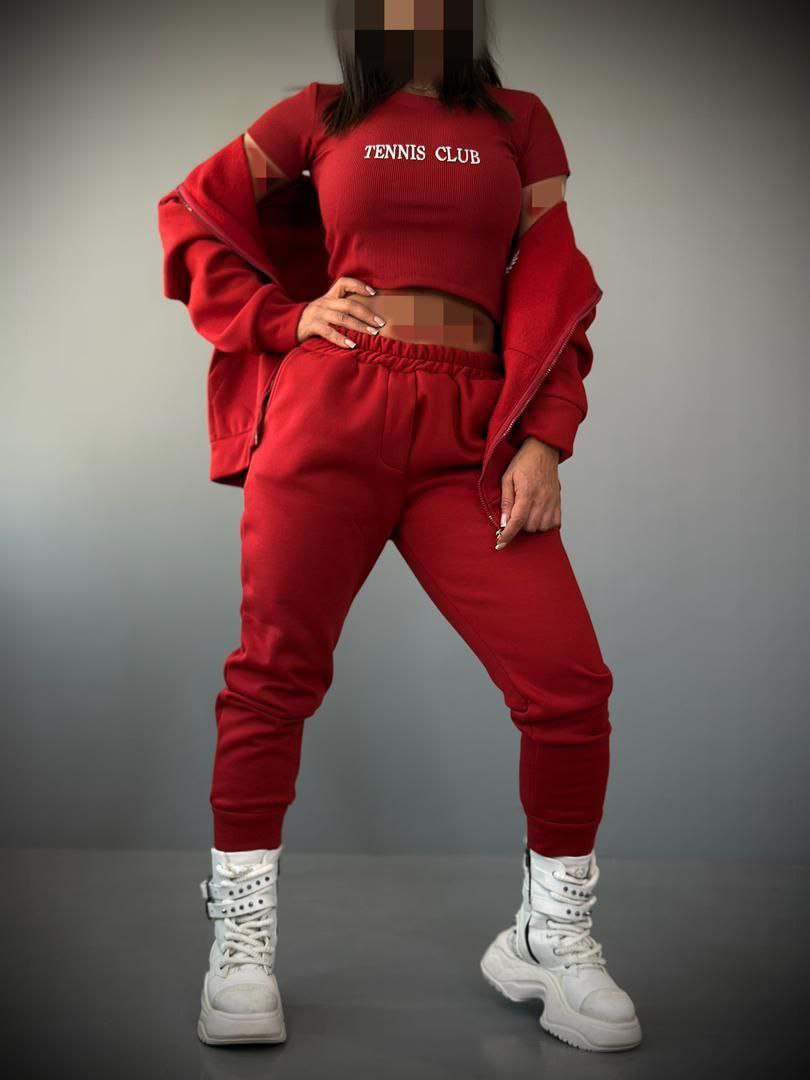 ست 3 تیکه (کراپ،شلوار،سویشرت) دورس زنانه