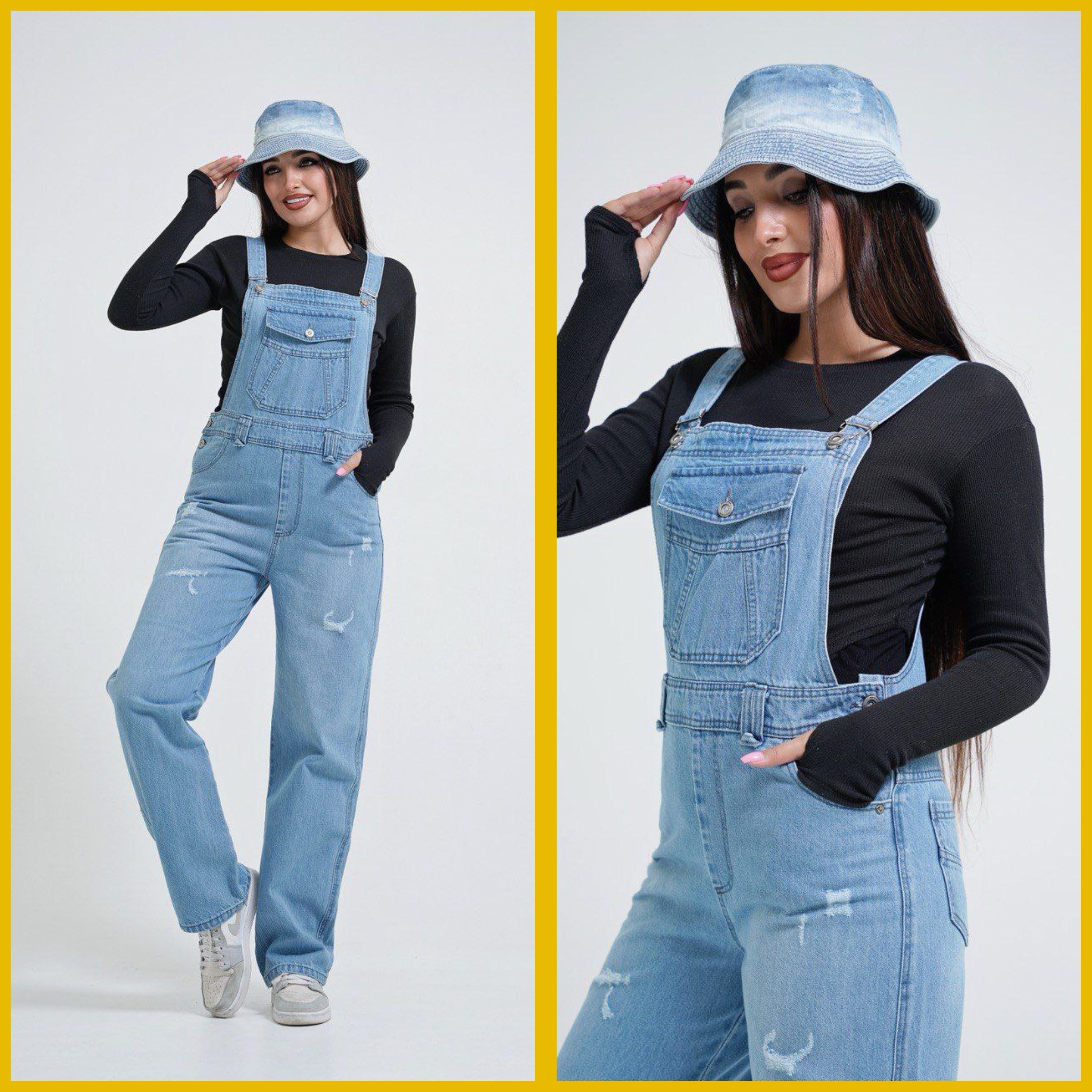 شلوار پیش بندی جین سنگشور سایز۳۶تا۴۶