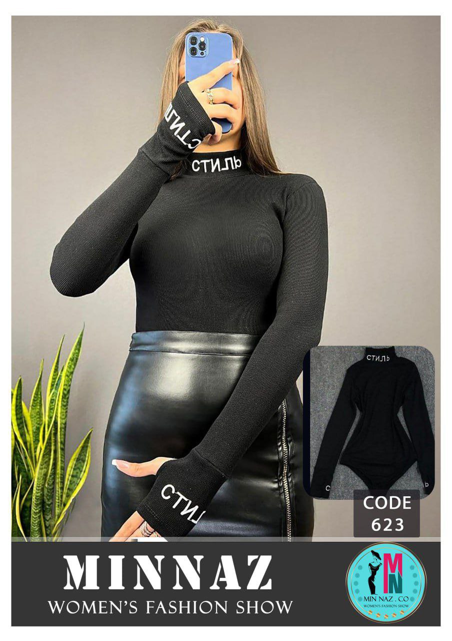 بادی چاپی لاکچری آستین فینگردار فری سایز۳۶تا۴۲