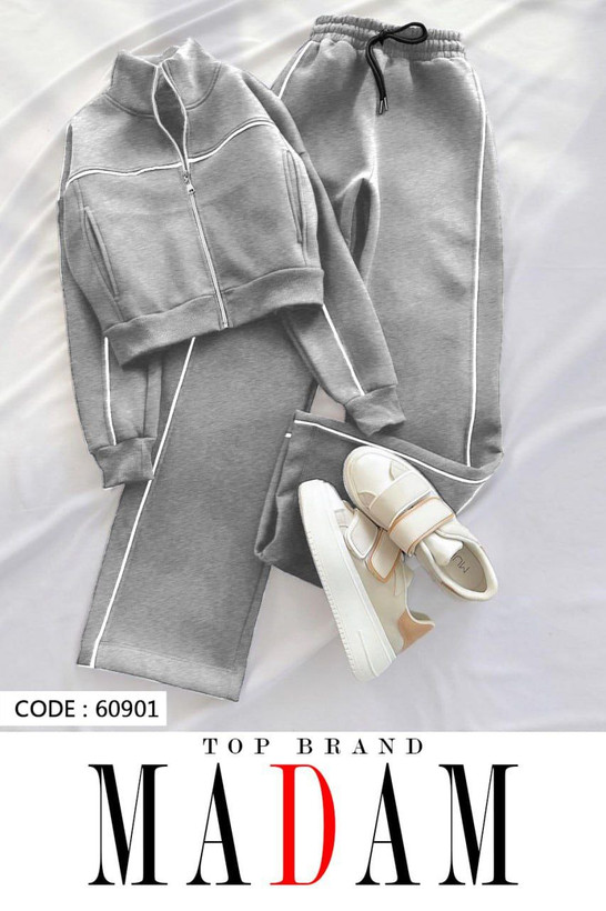 ست سویشرت شلوار طوسی روشن