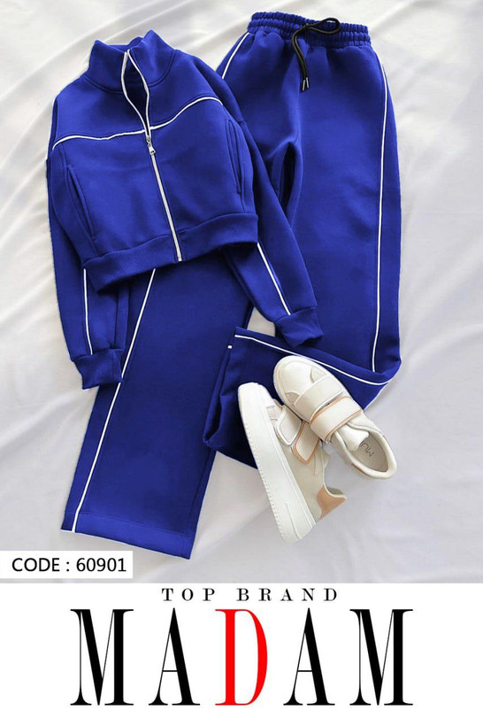 ست سویشرت شلوار آبی کاربنی