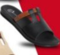 صندل تیموتی مشکی تسمه قهوه ای