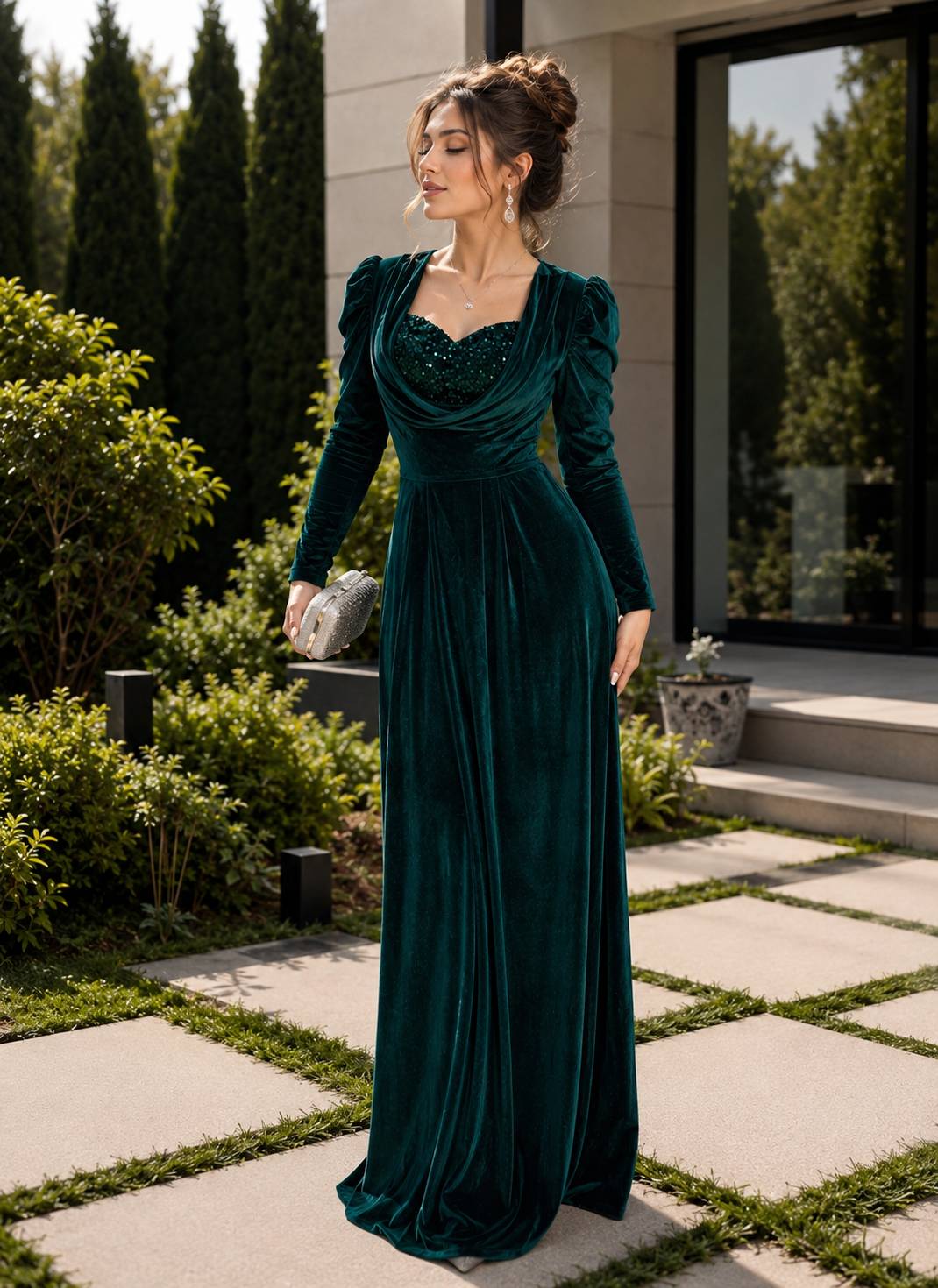 پیراهن مجلسی مخمل دلارام سایزبندی از۴۰تا۵۰ در۲رنگ .برای تعیین سایز و رنگ خود پیام دهید.