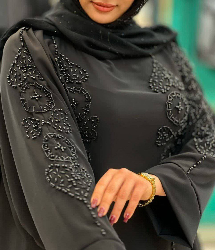 مانتو عبایی جواهردوزی قلب و ستاره.فری سایز۴۰تا۵۰/۵۲
