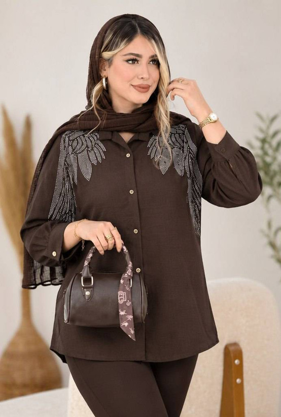 شومیز مجلسی طاووس فری سایز ۳۸تا۴۶ طبق توضیحات.در۹رنگ جذاب.برای تعیین رنگ پیام دهید.