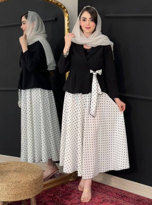 ست کت و دامن ژابیز.فری سایز۳۸تا۴۴ طبق توضیحات.در۲رنگ.برای تعیین رنگ پیام دهید.