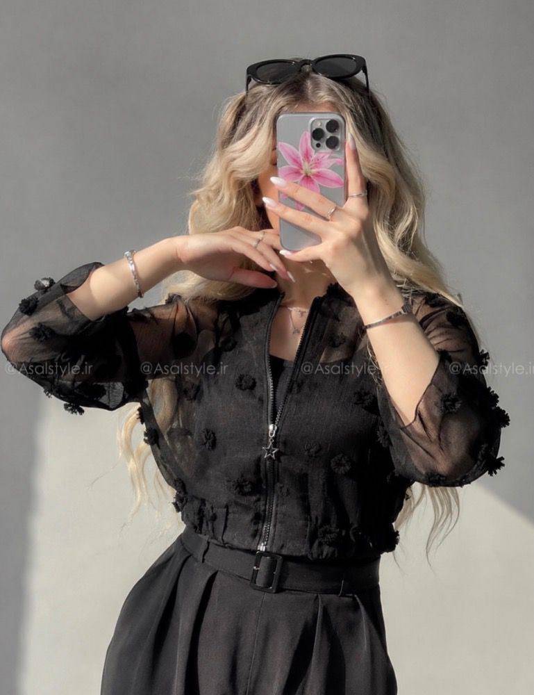 کراپ شیشه ای گل برجسته.فری سایز ۳۸تا۴۴ .در۴ رنگ.برای تعیین رنگ پیام دهید.