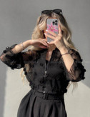 کراپ شیشه ای گل برجسته.فری سایز ۳۸تا۴۴ .در۴ رنگ.برای تعیین رنگ پیام دهید.