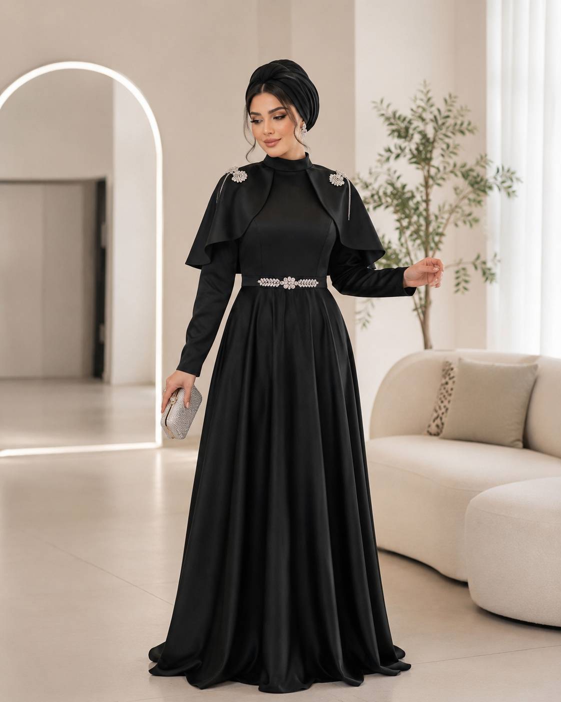پیراهن مجلسی پوشیده فرشته.سایزبندی از ۳۸تا۵۰طبق توضیحات‌.برای تعیین سایز پیام دهید.